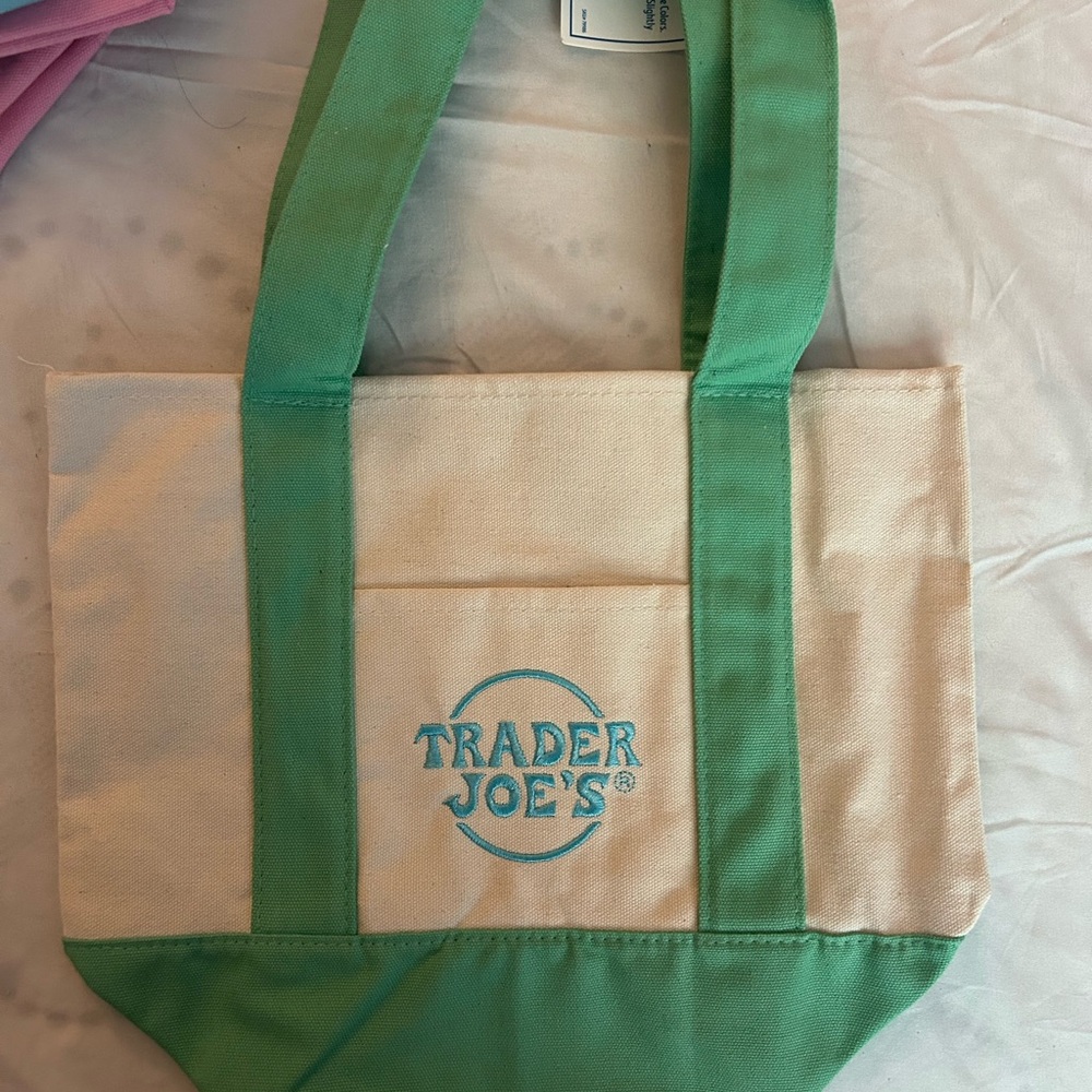 Green and Cream Tote Bag
